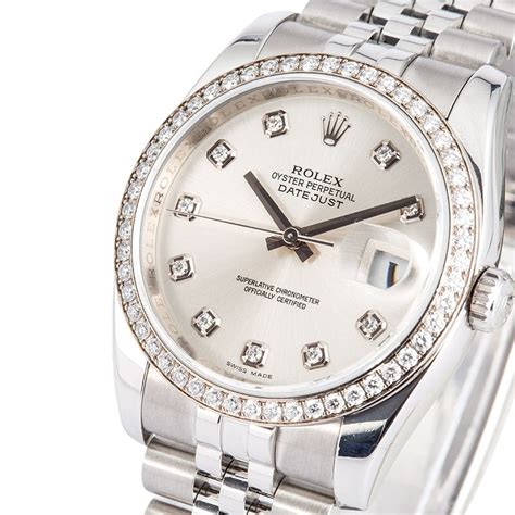 rolex 116244 white mop diamond dial diamond bezel oyster bracelet|rolex 116244 price.